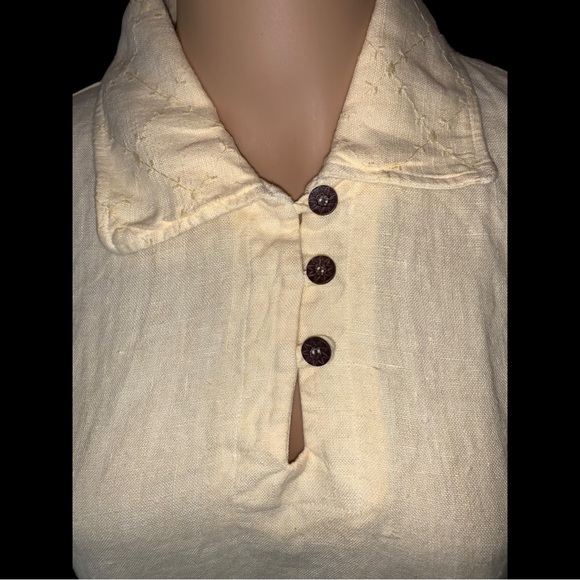 AlyWear 100% Linen Yellow Maxi Bohemian Sleeveless Dress, Size Small - Picture 10 of 16